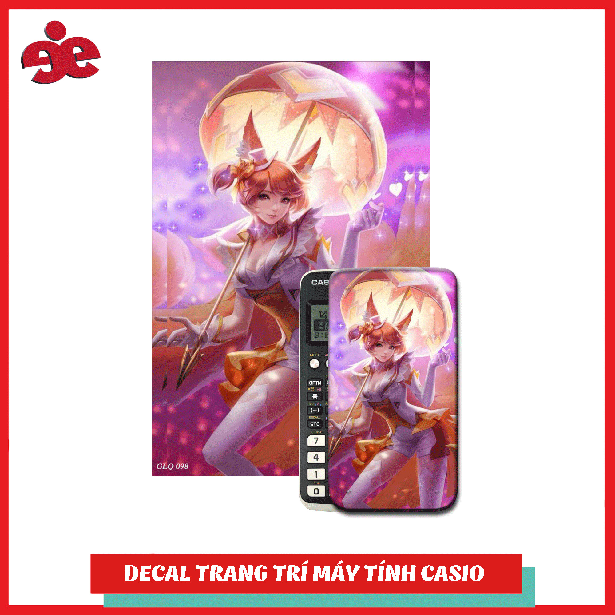 Decal Trang Trí Máy Tính Casio / Vinacal Game Liên Quân 098