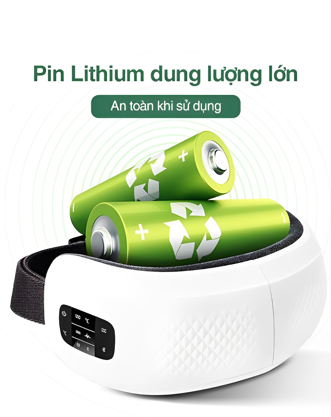 Máy massage mắt HY-01,Massage Bằng Ấp Suất Khí Có Tích Hợp Kết Nối Bluetooth Nghe Nhạc Thư Giãn Cao Cấp