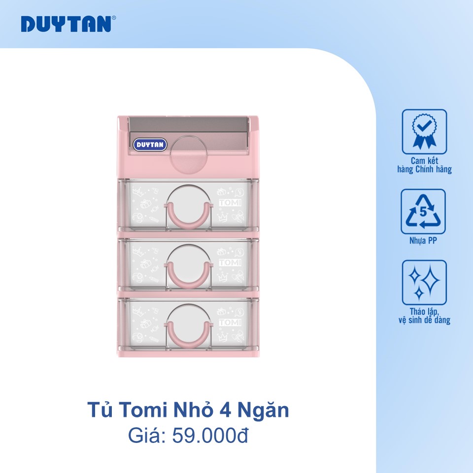 Tủ nhựa DUY TÂN Tomi nhỏ 4 ngăn (15.5 x 19 x 25 cm) - 42191