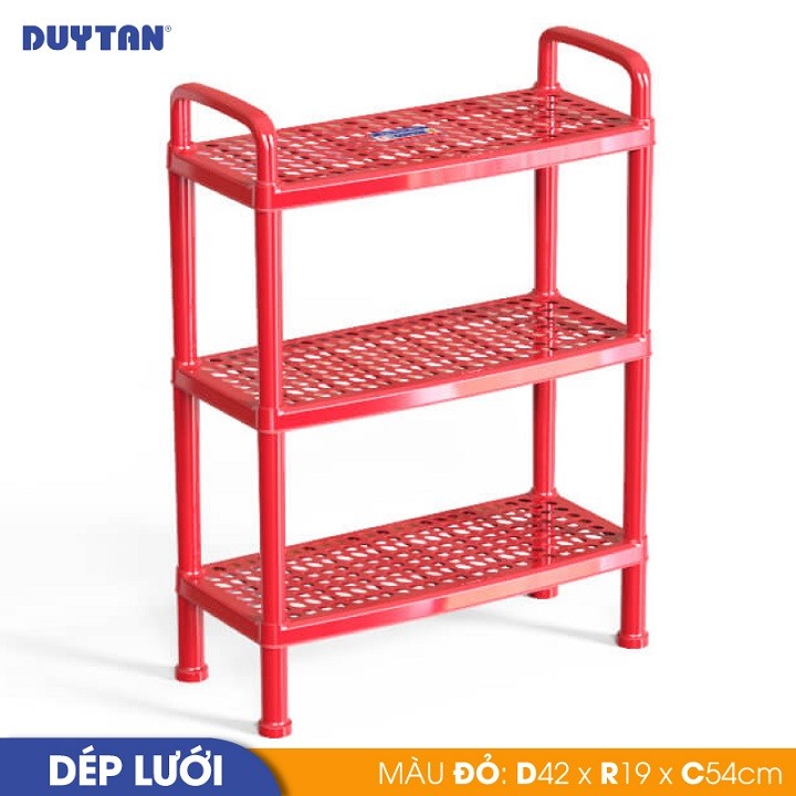 Kệ dép lưới nhỏ nhựa Duy Tân 3 tầng  - 03888 - Giao màu ngẫu nhiên - Hàng chính hãng