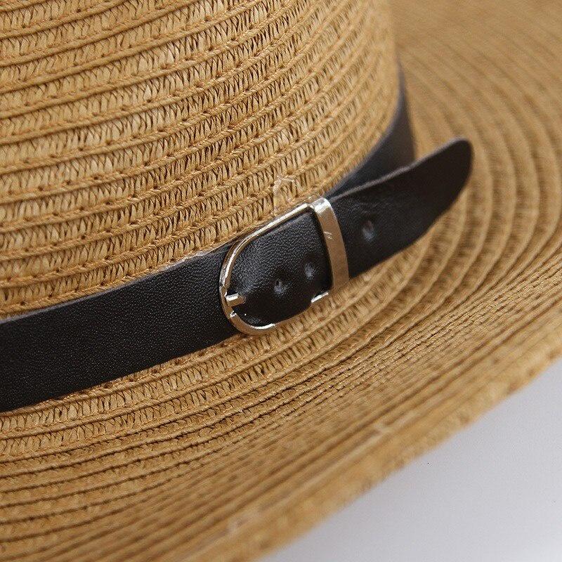 New Summer Hat Unisex Panama Hats Men Straw Cowboy Hat Beach Sun Hat Men's Western Cowboy Hats Outdoor Sun-shading Straw Hats