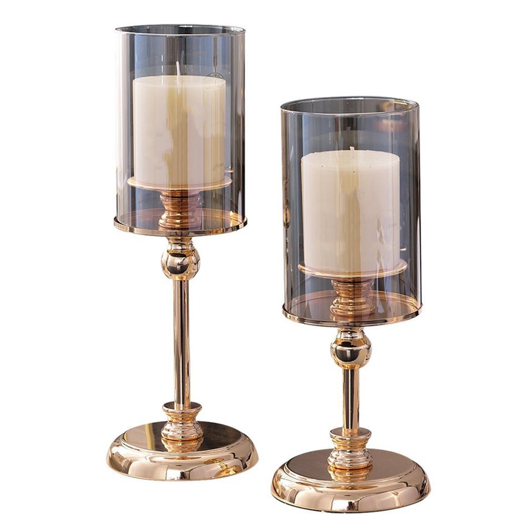 Glass Candle Stand Candlestick Candle Holder Table Living Room Decorations