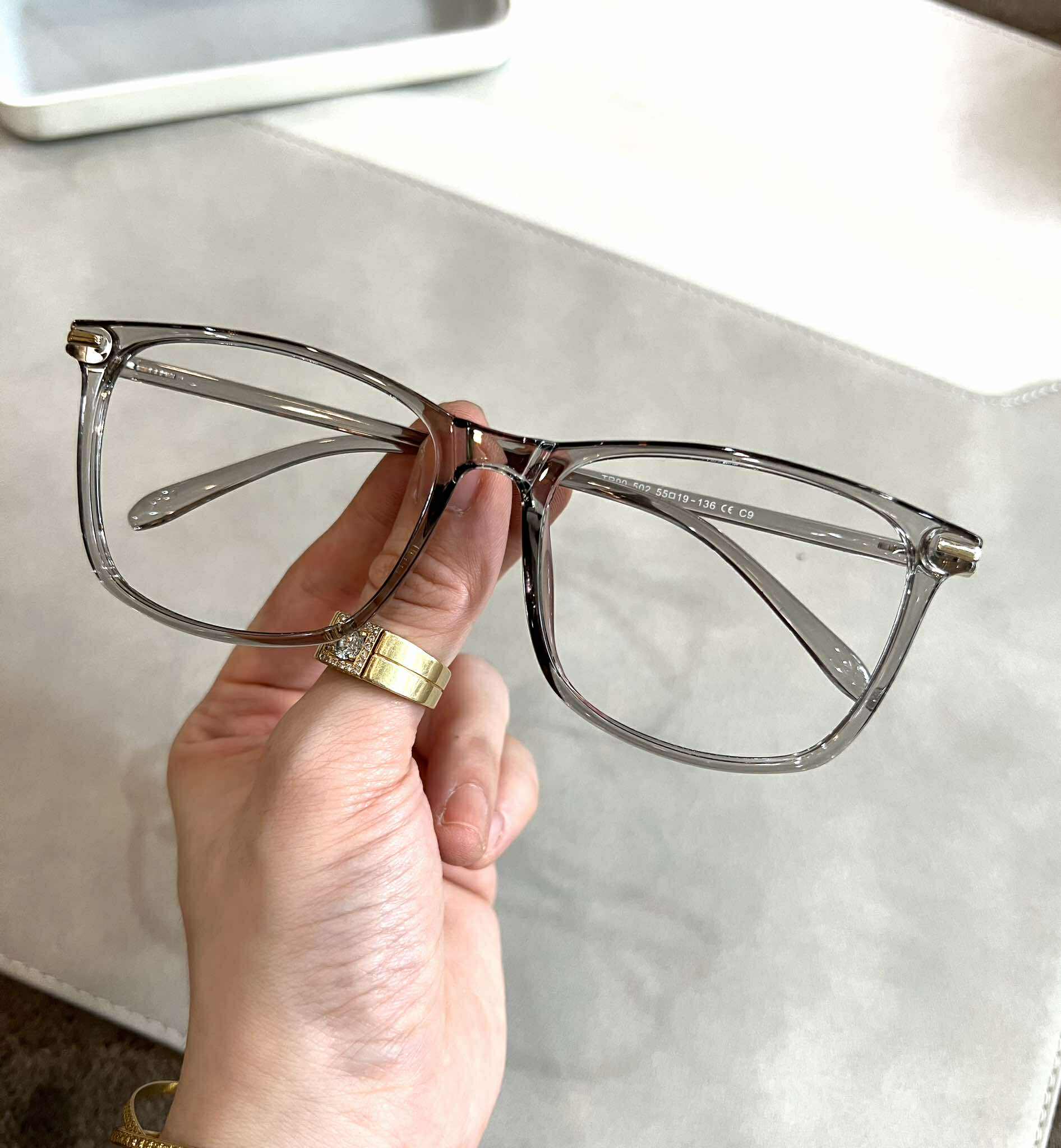 Kính Mắt vuông to gọng nhựa dẻo siêu bền, siêu nhẹ ulzzang Hàn Quốc
