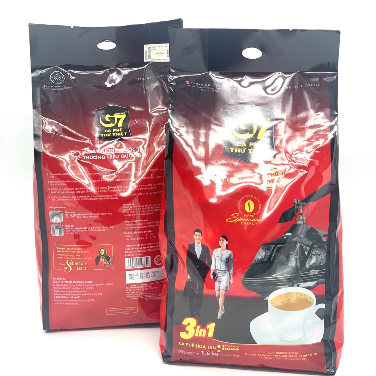 Cà Phê Sữa G7 3in1 Trung Nguyên (100 Gói)-( Combo 2 Bịch)