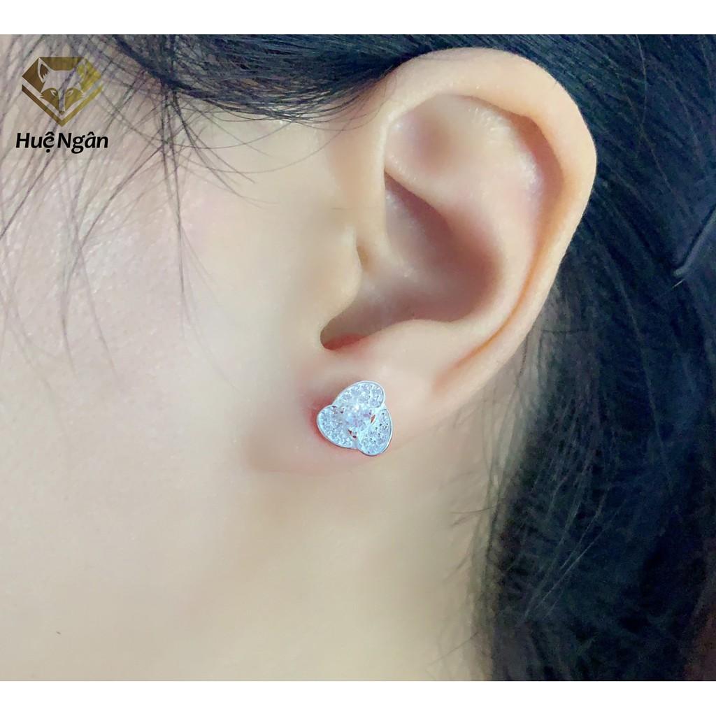Bông tai bạc Ý 925 Huệ Ngân - Cỏ Ba Lá RYE140866