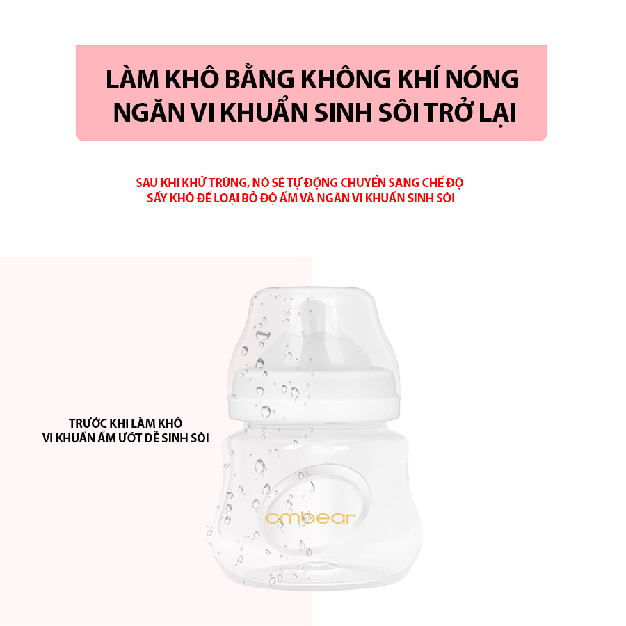 Máy Tiệt Trùng, Sấy Khô 6 Bình Sữa, Hâm Sữa CMBear ZRX-0860 CHÍNH HÃNG