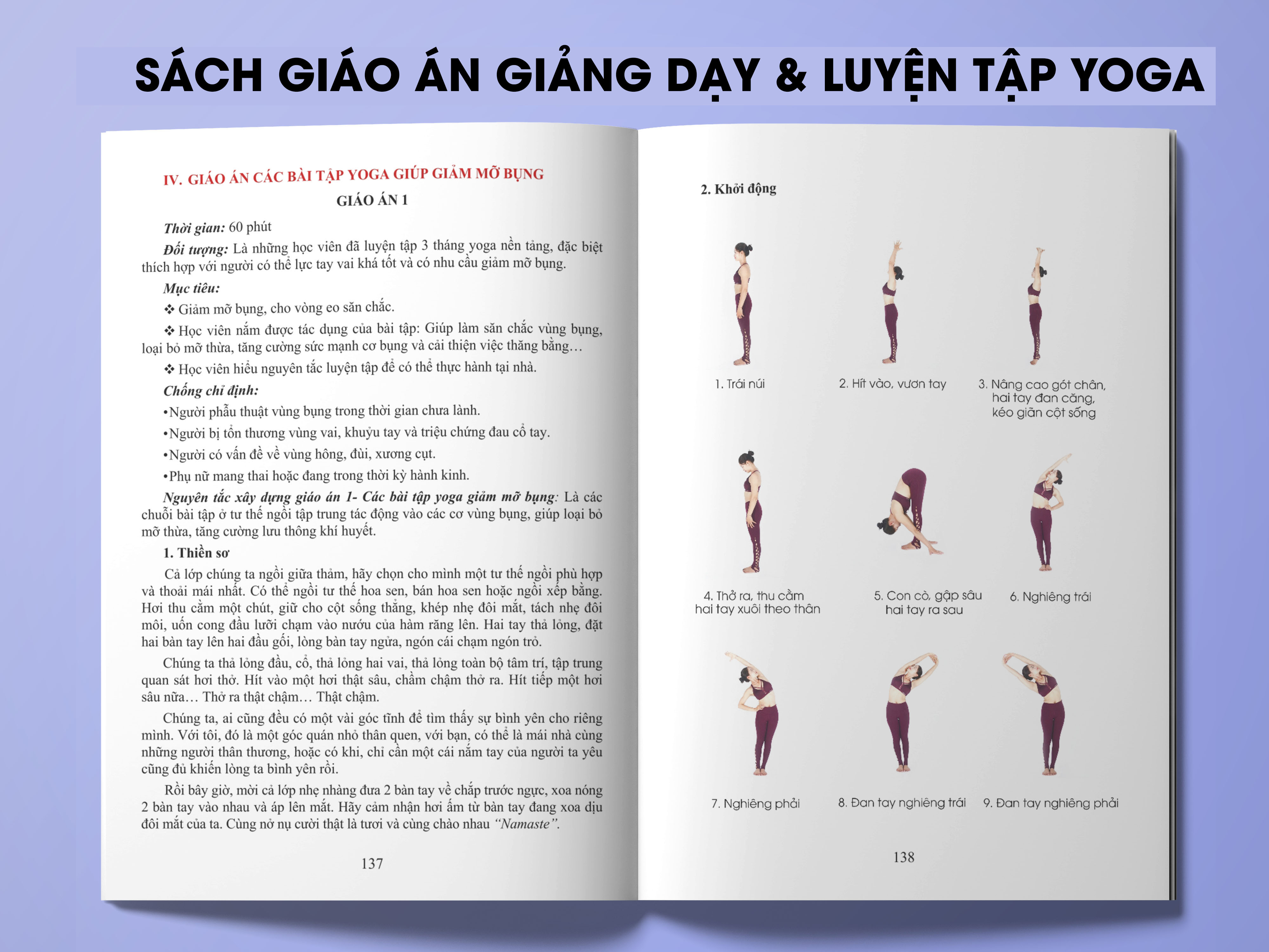 Bộ sách dành cho Giáo viên Yoga cơ bản: Giáo án giảng dạy &amp; luyện tập Yoga + Những bài dẫn thiền hay dành cho giáo viên Yoga