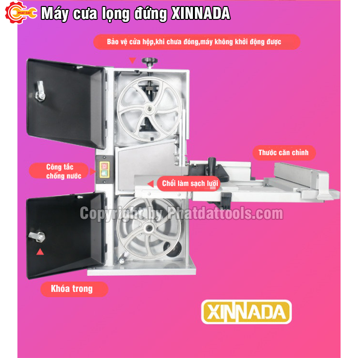 Máy cưa lọng đứng XINNADA - Công suất 500W - Bảo hành 12 tháng