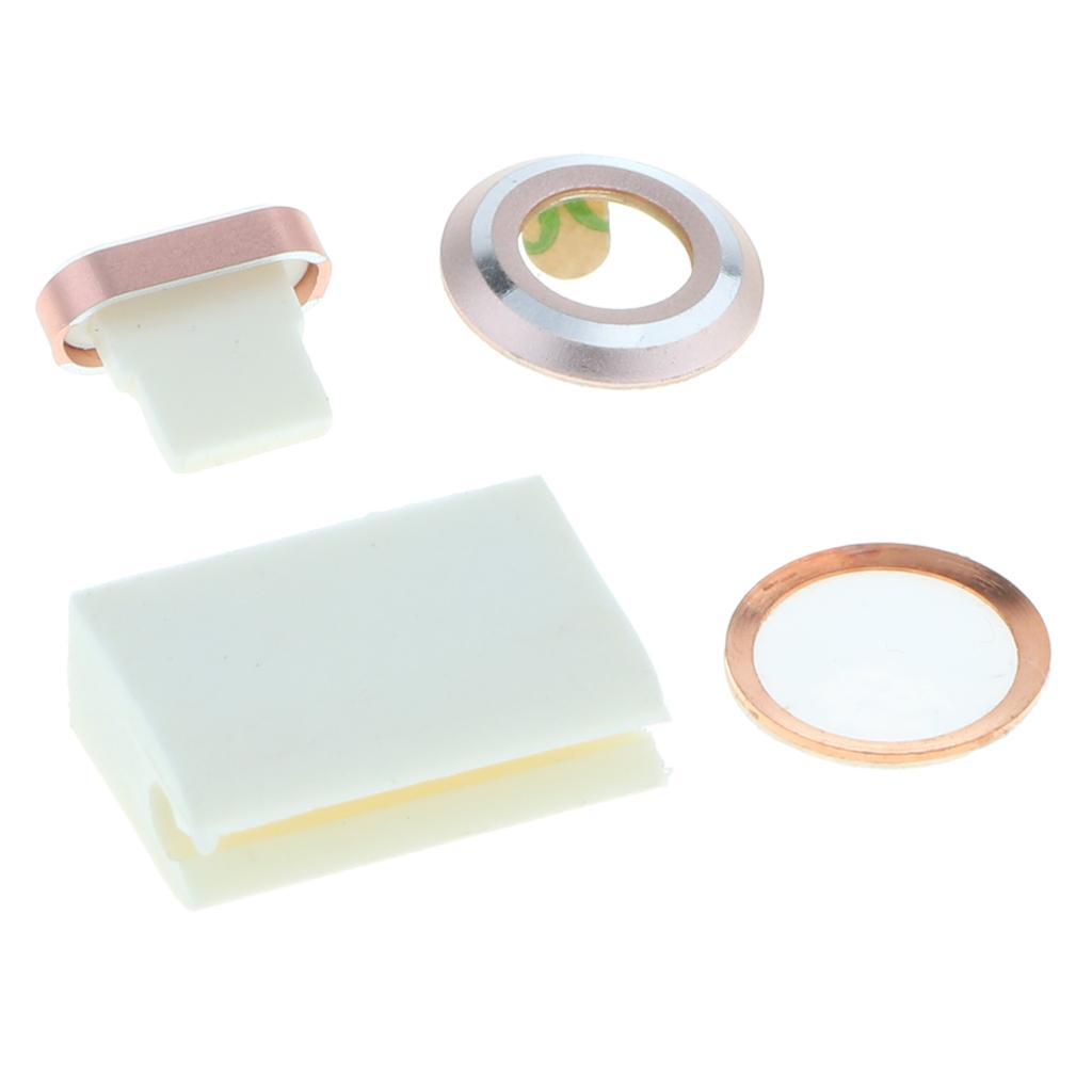 Phone Lens Button Sticker+Dust Cord Holder for iPhone7 pink