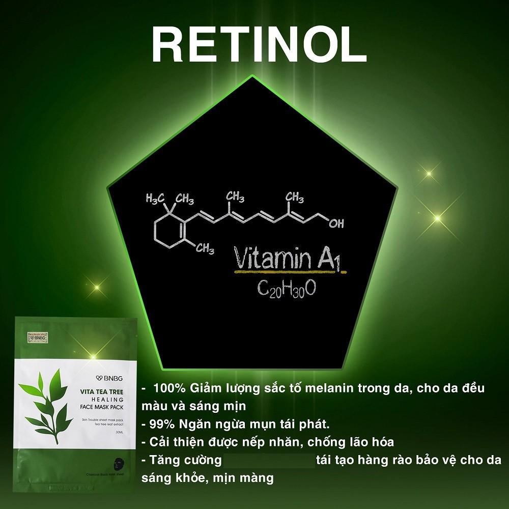 Combo 5 Mặt nạ thải độc chiết xuất tràm trà BNBG Vita Tea Tree Healing Face Mask Pack 30ml x 5
