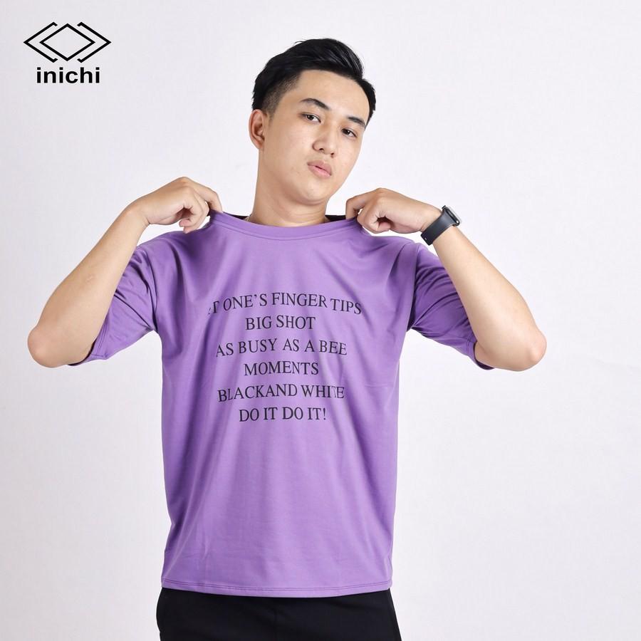 Áo thun tay lỡ form rộng INICHI phong cách Unisex cho cả nam nữ, hình in chữ BIG SHOT - IC630