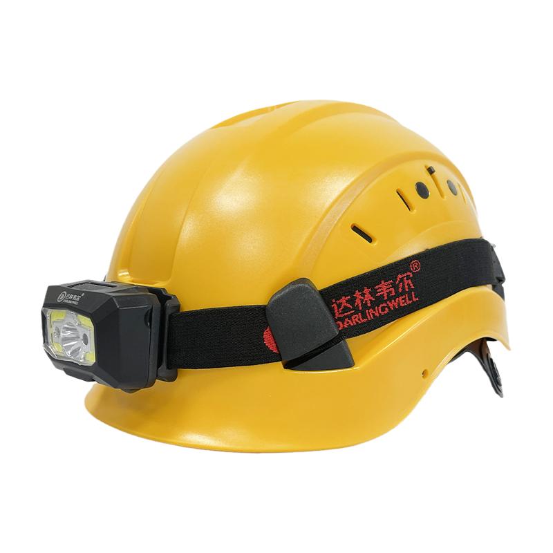 Construction Safety Helmet With Led Head Light CE EN397 ABS Hard Hat Light Weight ANSI Industrial Work At Night Head Protection