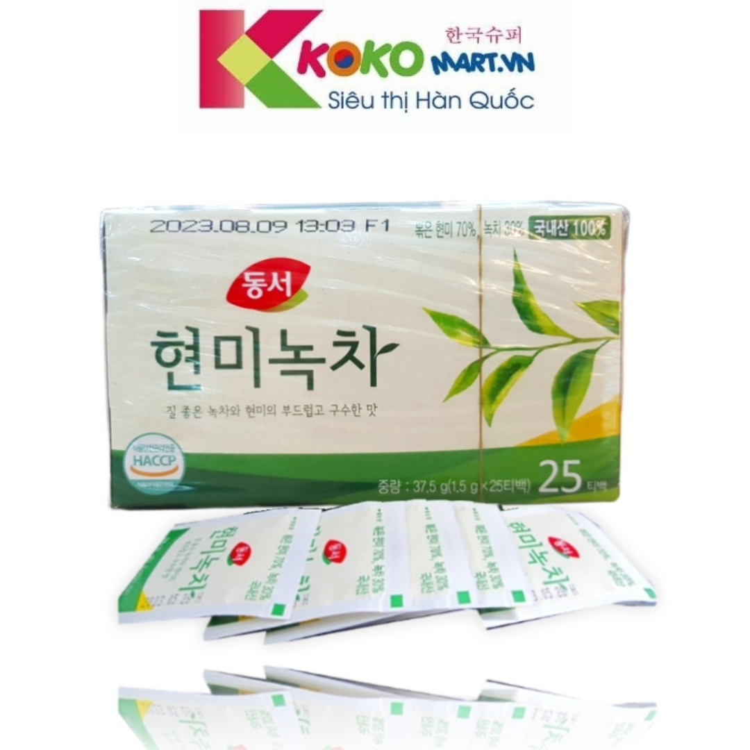 Trà Xanh Gạo Lứt Hàn Quốc hộp 25 gói