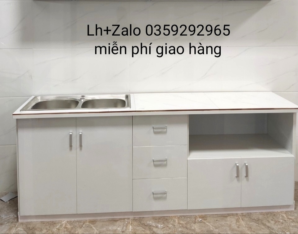 Tủ nhựa đài Loan ốp mặt gạch sẵn bồn rửa