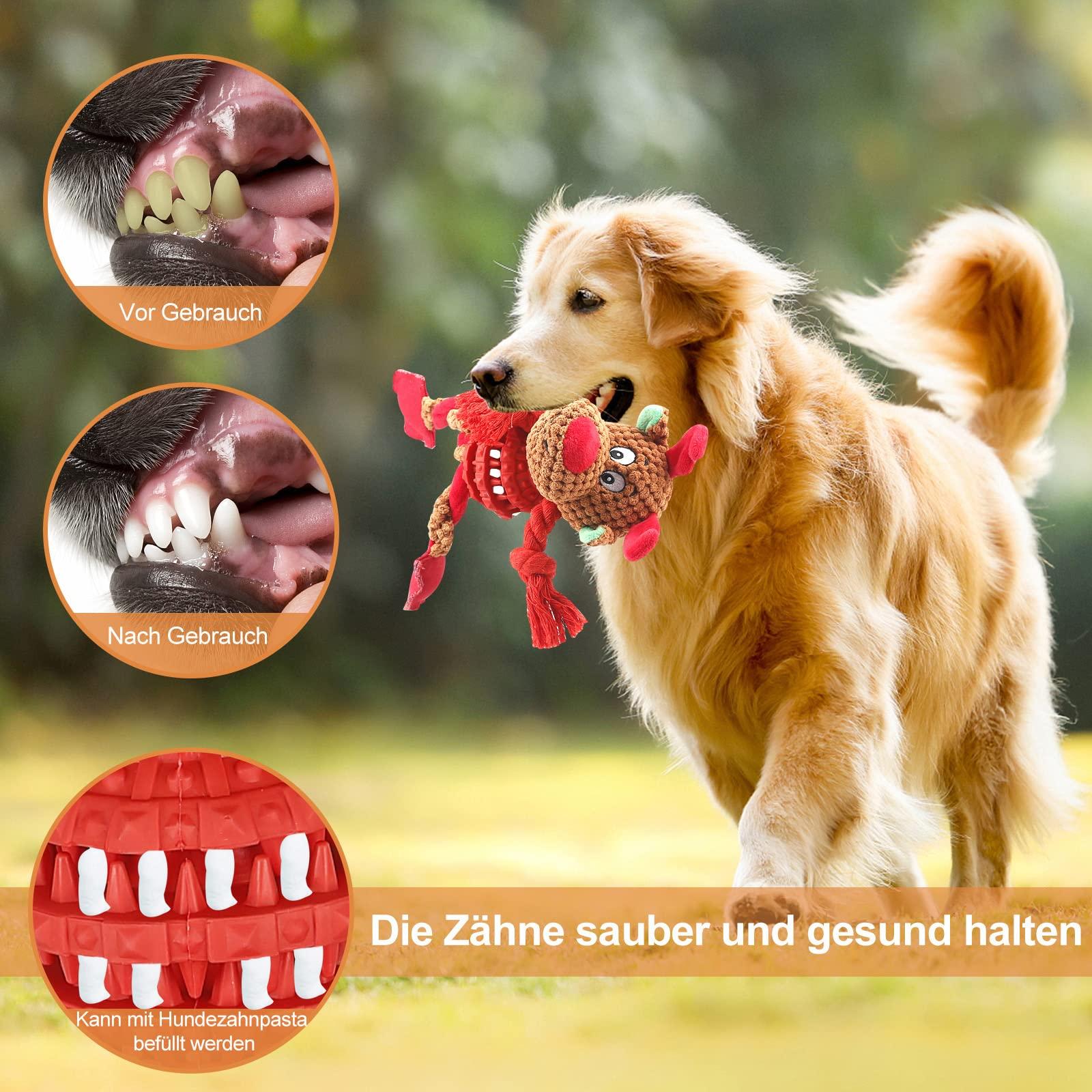 Đồ chơi chó rít lên, đồ chơi chó con sang trọng, đồ chơi chó tương tác, đồ chơi chó người chơi bánh mạnh mẽ, cho chó con/chó nhỏ/vừa có, nỗi sợ hãi nhẹ nhõm và buồn chán.