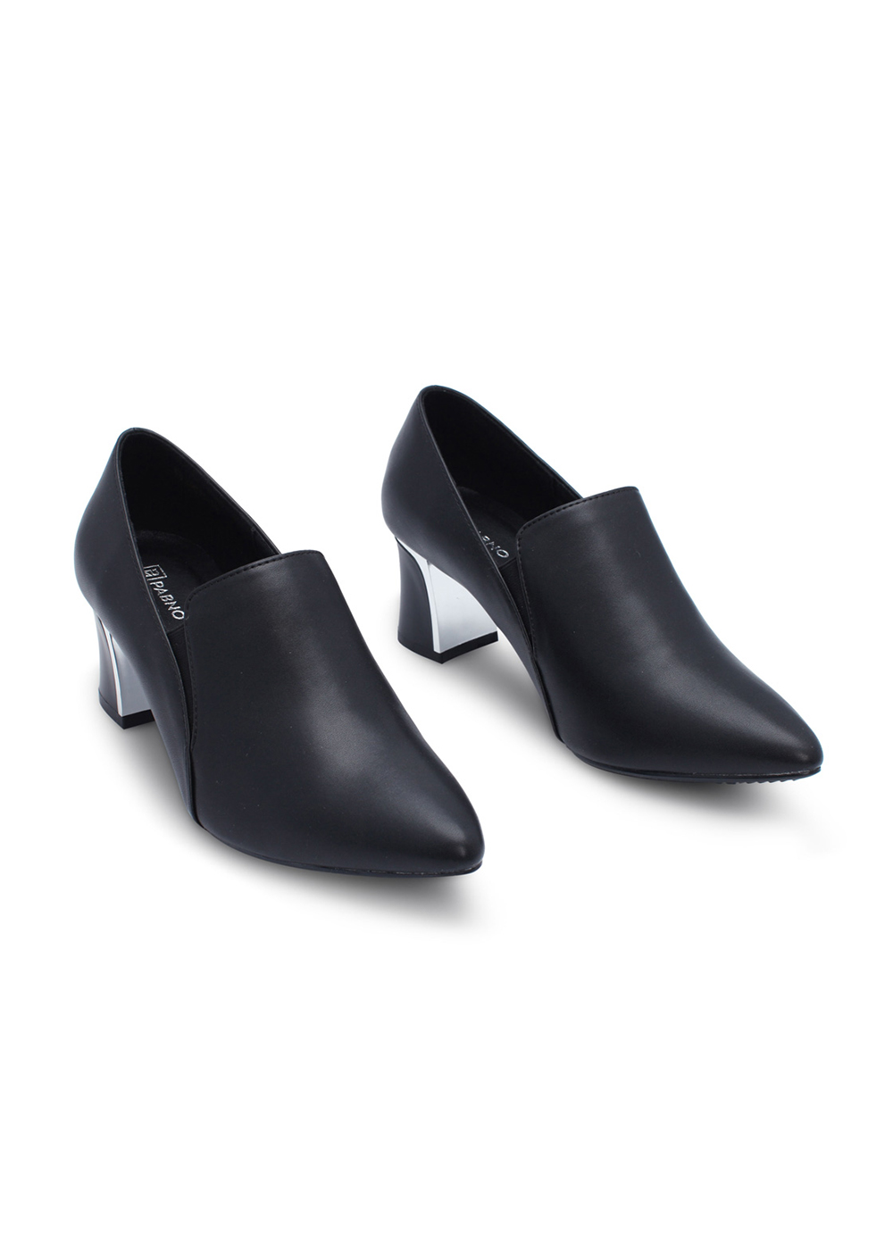 Giày boot nữ cổ ngắn gót 5P áp kim sành điệu || PABNO PN611 || BH 12 Tháng