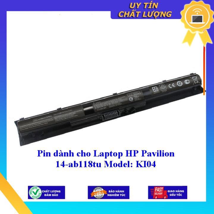 Pin dùng cho Laptop HP Pavilion 14-ab118tu Model: KI04 - Hàng Nhập Khẩu New Seal