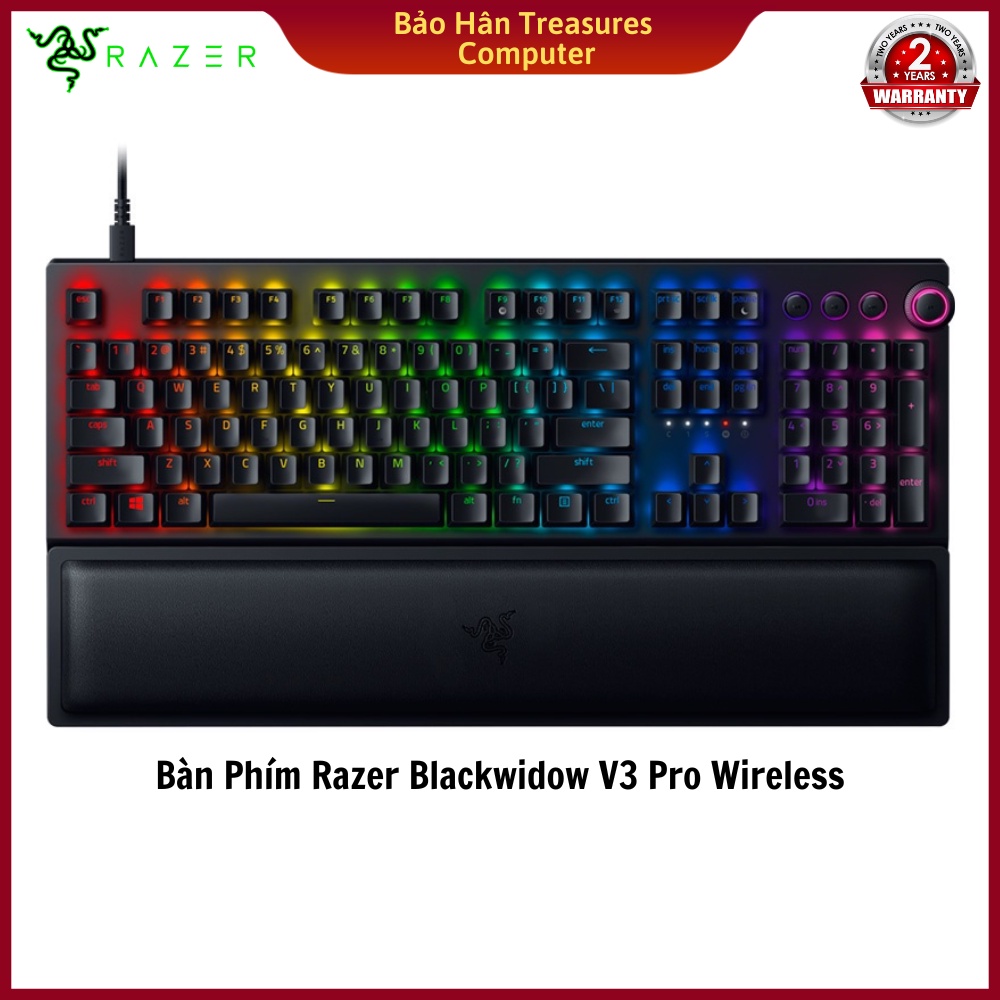 Bàn Phím Không Dây Razer Blackwidow V3 Pro Wireless - Hàng Chính Hãng