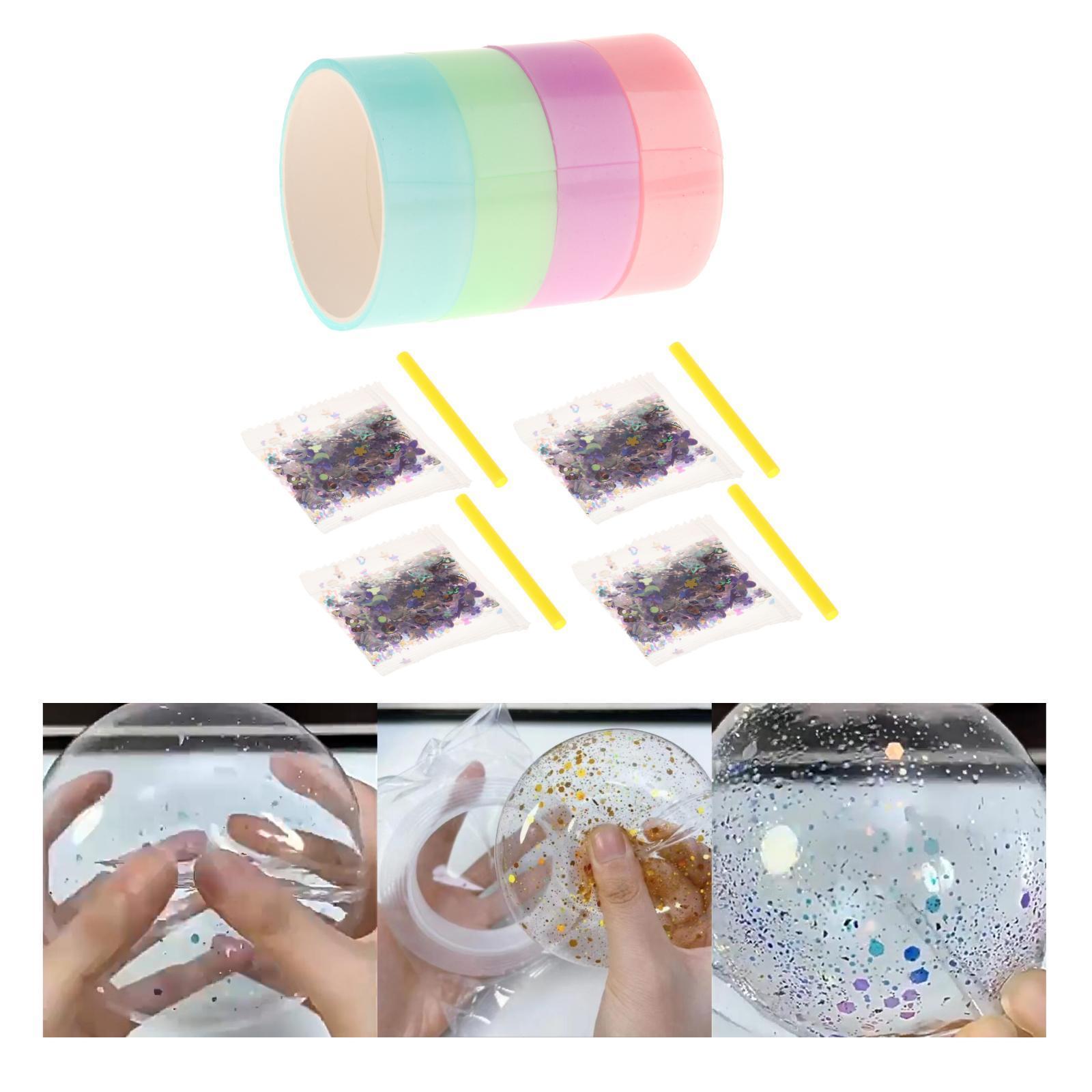 4 Pieces Sticky Tape for Kids Adults Pinch Toy Classroom DIY Craft