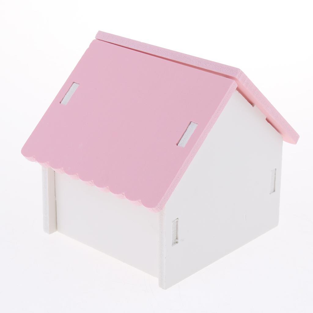 Hamster House Small Animal Hideout Pet Mini Hut Hamster Cabin Cages pink