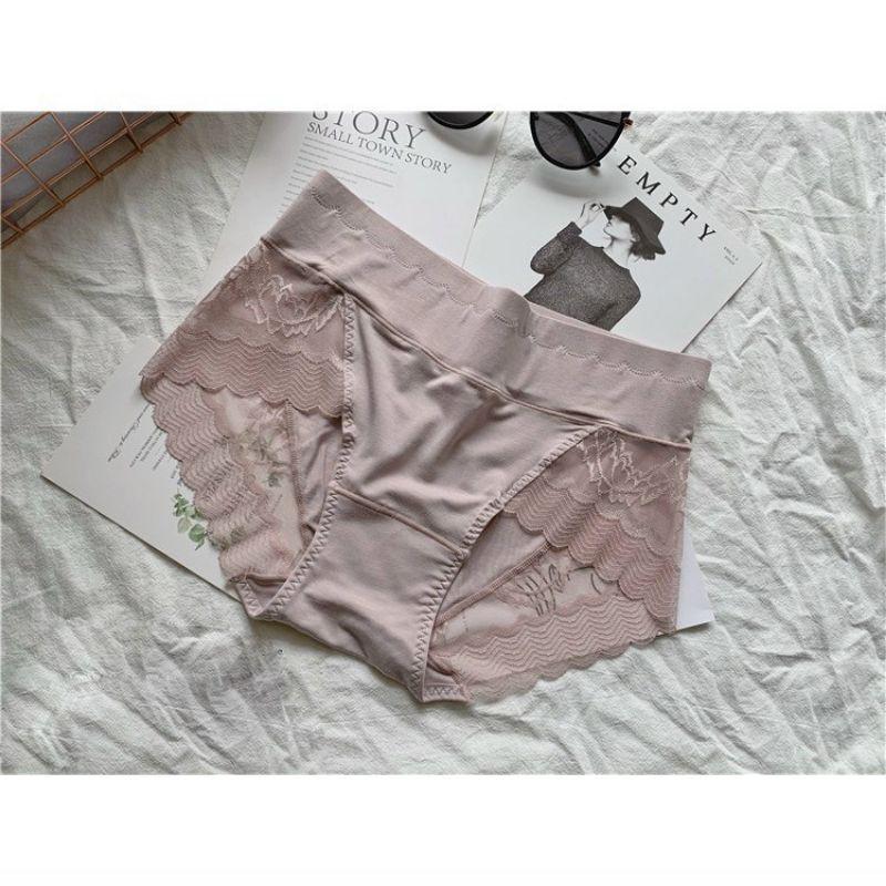 Quần lót cotton gen bụng ren