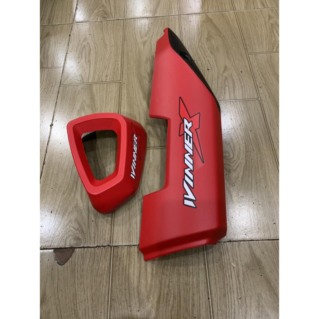 Ốp pô và chụp đích pô xe winner x màu đỏ