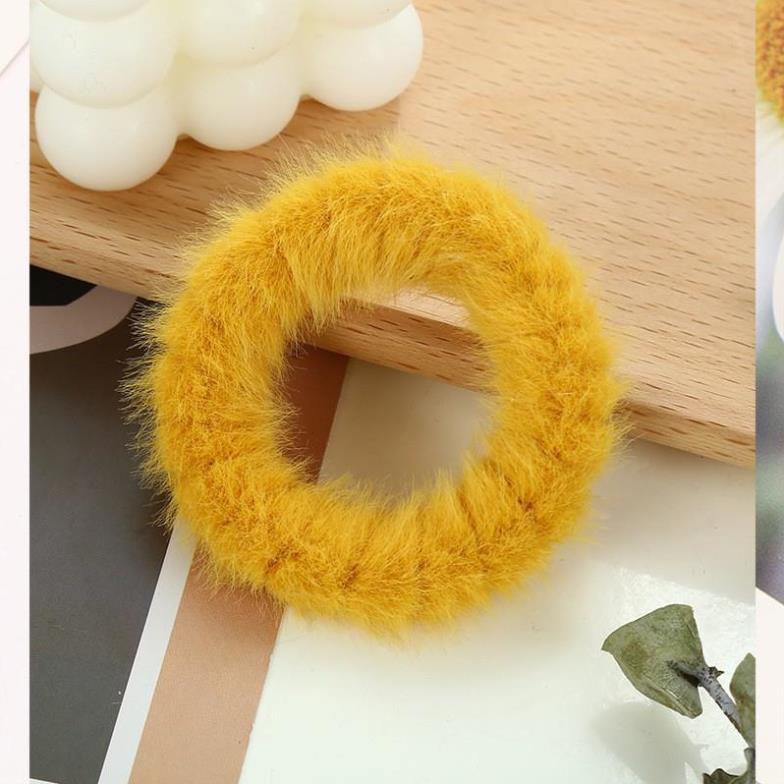 Dây buộc tóc - Cột tóc scrunchies bông dễ thương nhiều màu C10
