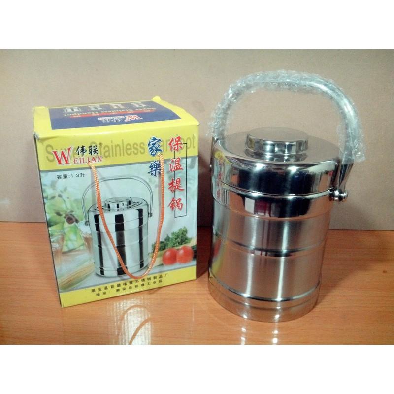 HỘP CƠM GIỮ NHIỆT 3 NGĂN - CAMEN INOX 3 TẦNG