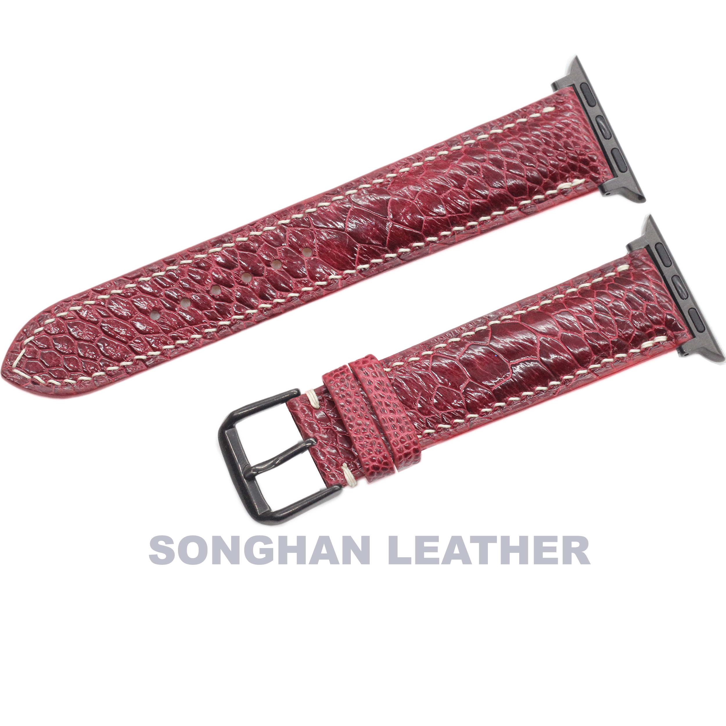 DÂY DA ĐÀ ĐIỂU THẬT HANDMADE HÀNG CHÍNH HÃNG SONGHAN LEATHER DÂY ĐEO THAY THẾ DÀNH CHO APPLE WATCH,   PHÙ HỢP CÁC DÒNG SERIES 1-2-3-4-5-6-SE-7 38mm 40mm 41mm 42mm 44mm 45mm AWOS-01T