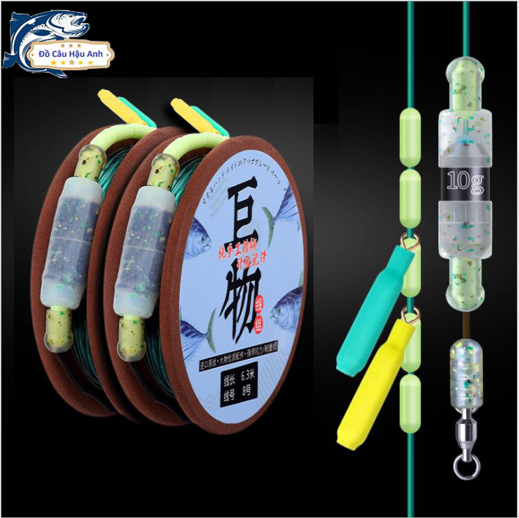 Trục Câu Đài Săn Hàng Quấn Sẵn Nylon Cao Cấp Chuyên Câu Cá Lớn Bọc Silicon Siêu Bền DC24
