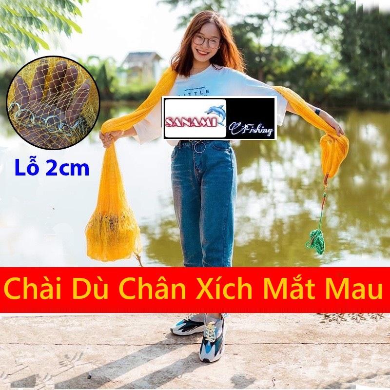 Chài Bắt Cá Cao Cấp Thái Lan Mắt Mau Chân Xích LU04 Chuyên Đánh Bắt Thủy Sản, Chì Đúc, Mắt Lưới Dai, Bền -SANAMI FISHING