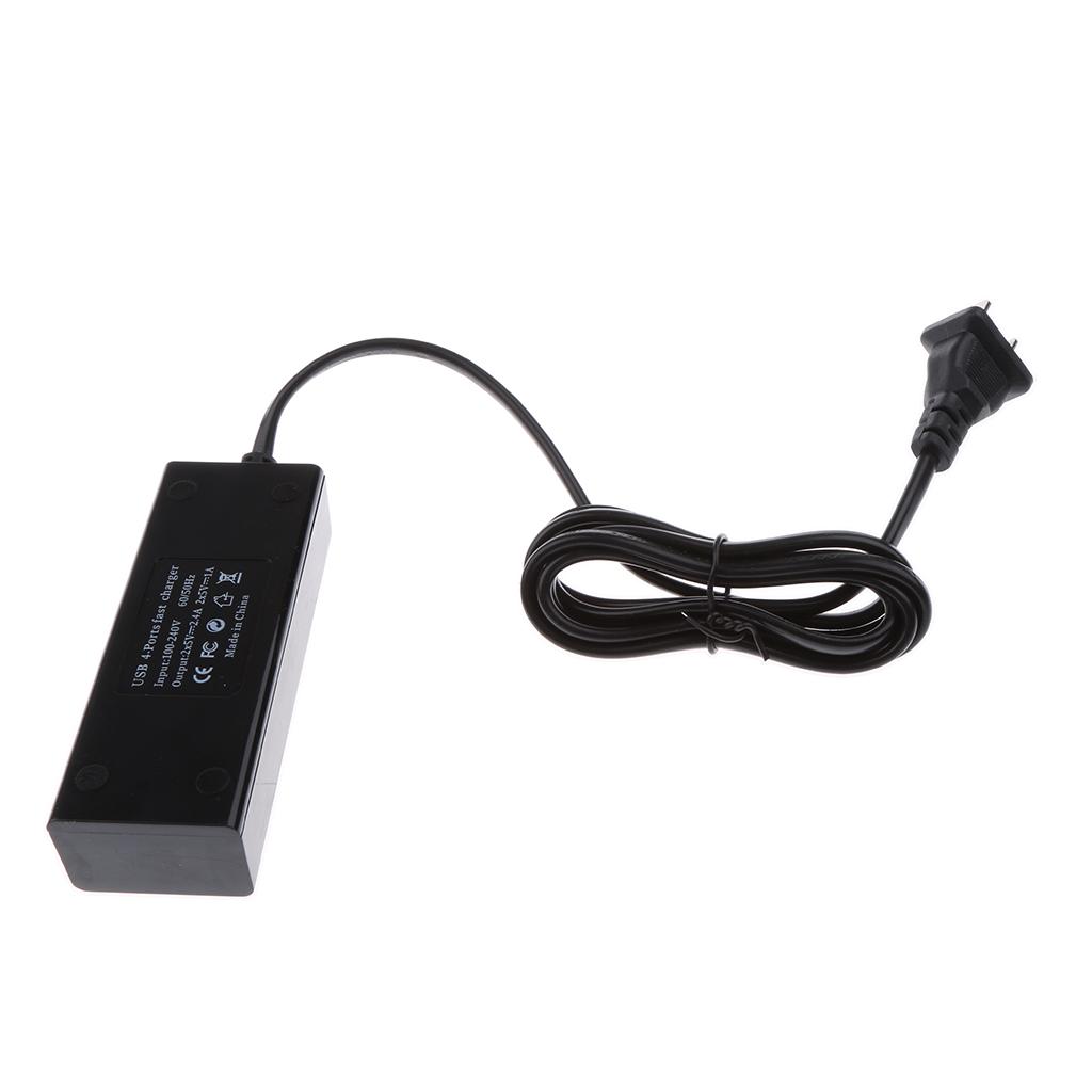 4Port USB3.0 Hi-Speed Compact Hub Adapter Socket For PC Laptop US Plug