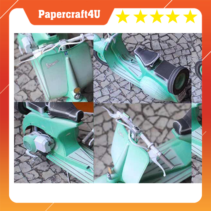 Mô hình giấy 3D xe máy Vespa Faro Basso