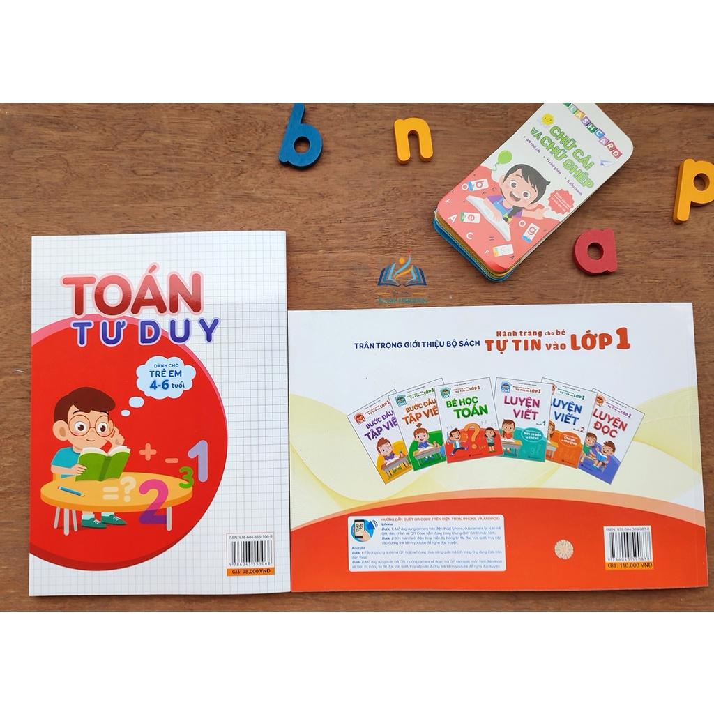 Combo Tập Đánh Vần Và Toán Tư Duy Cho Bé Chuẩn Bị Vào Lớp 1 - Bộ Mới Nhất Kèm Bộ Thẻ Học Flashcard