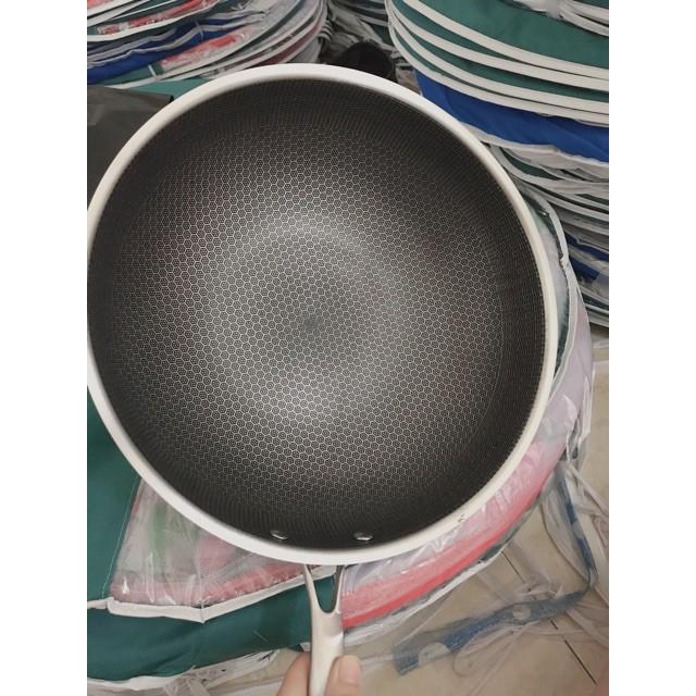 Free_Ship Chảo siêu chống dính sâu lòng lưới tổ ong 32cm siêu bền