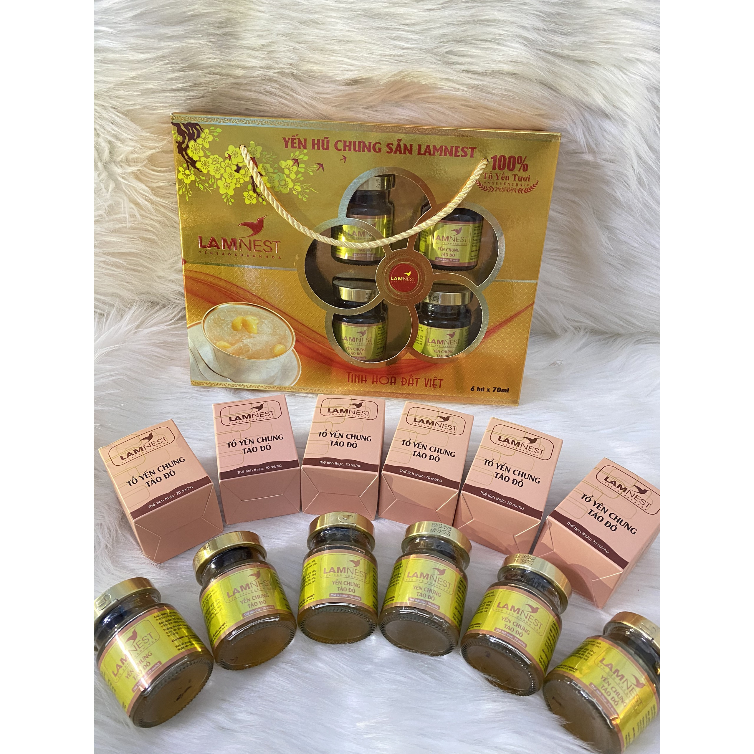 Lốc 6 hủ Tổ Yến Chưng Táo Đỏ - Lamnest