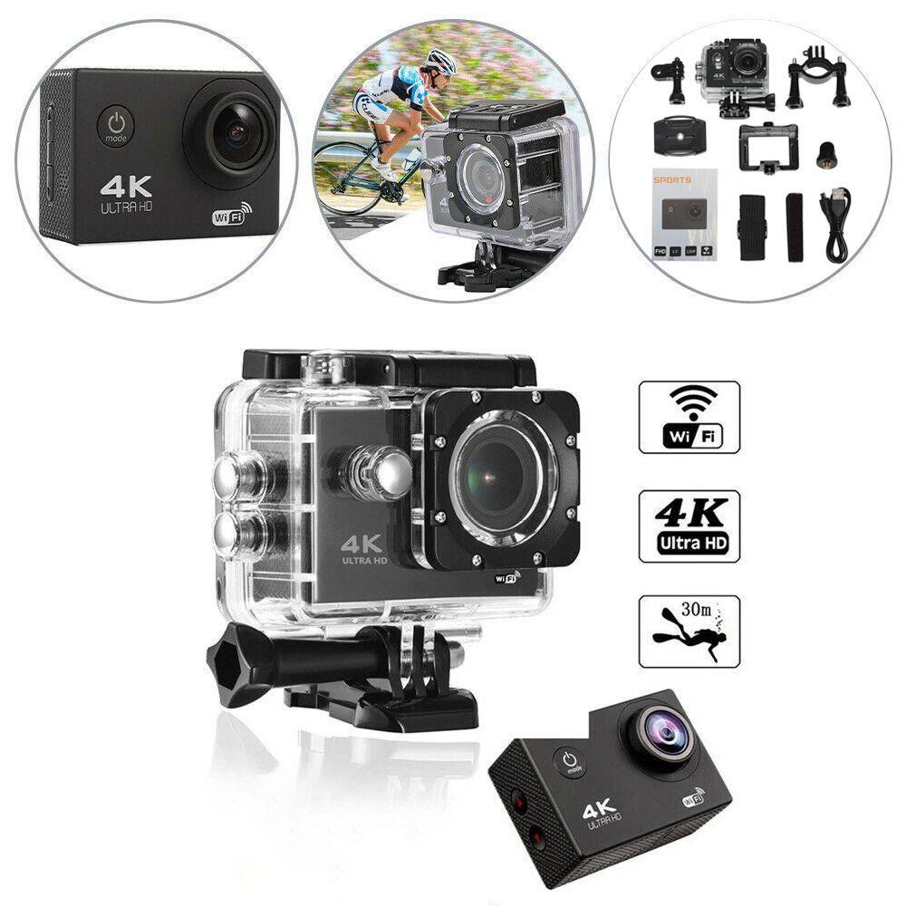 Camera WiFi hành động Ultra 4K 1080P DV Máy quay thể thao Máy ảnh dưới nước chống nước Ống kính thiên thần rộng Mini Máy ảnh chuyên nghiệp thông minh