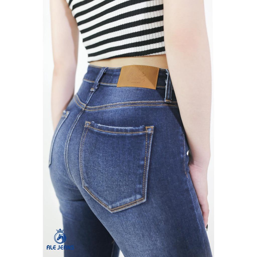 Quần Jeans Nữ ống Loe WFLA002D ALE JEANS - Màu đậm cắt lai