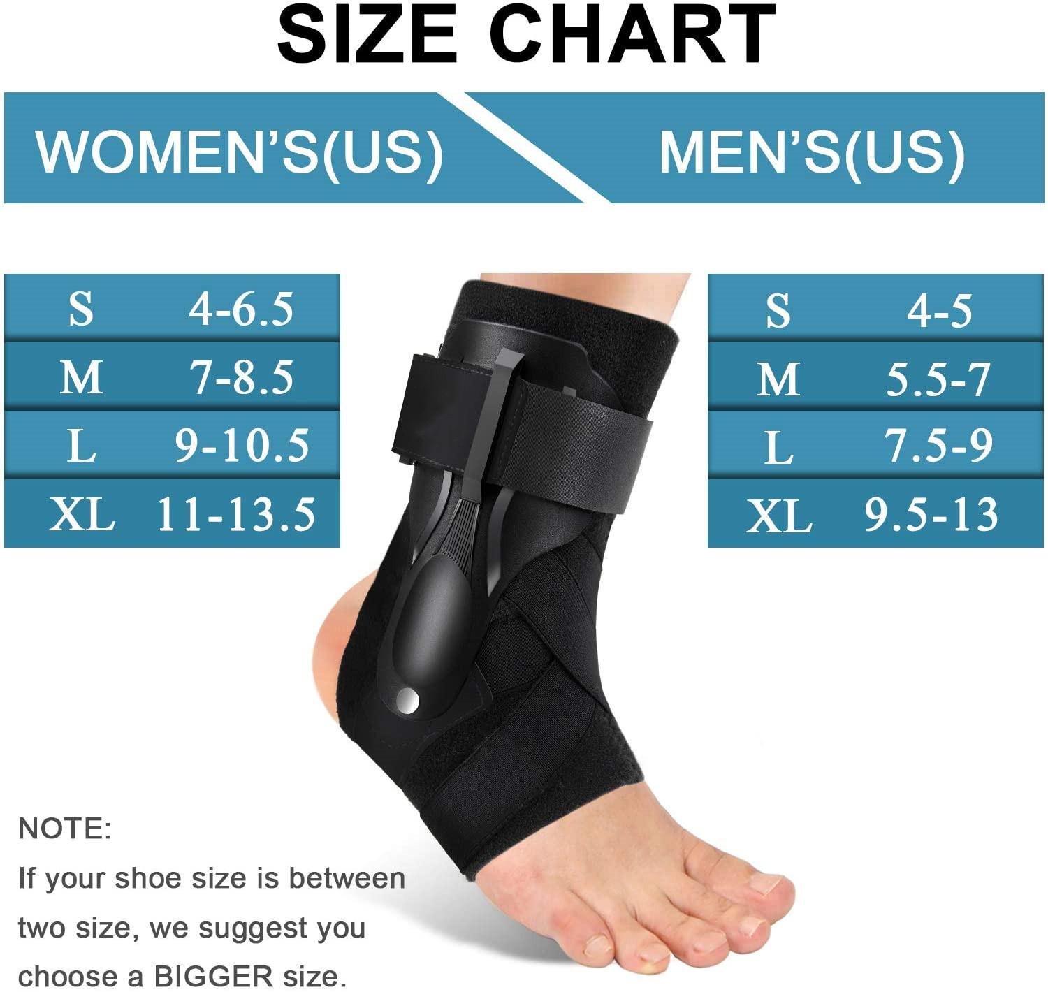 1/2 Chiếc Hỗ Trợ Mắt Cá Chân Bị Bong Gân Mắt Cá Chân Nẹp Cho Bóng Rổ Bóng Đá Bóng Chuyền Hỗ Trợ Mắt Cá Chân Nẹp Nam Nữ Bong Gân Mắt Cá Chân Color: black Size: L