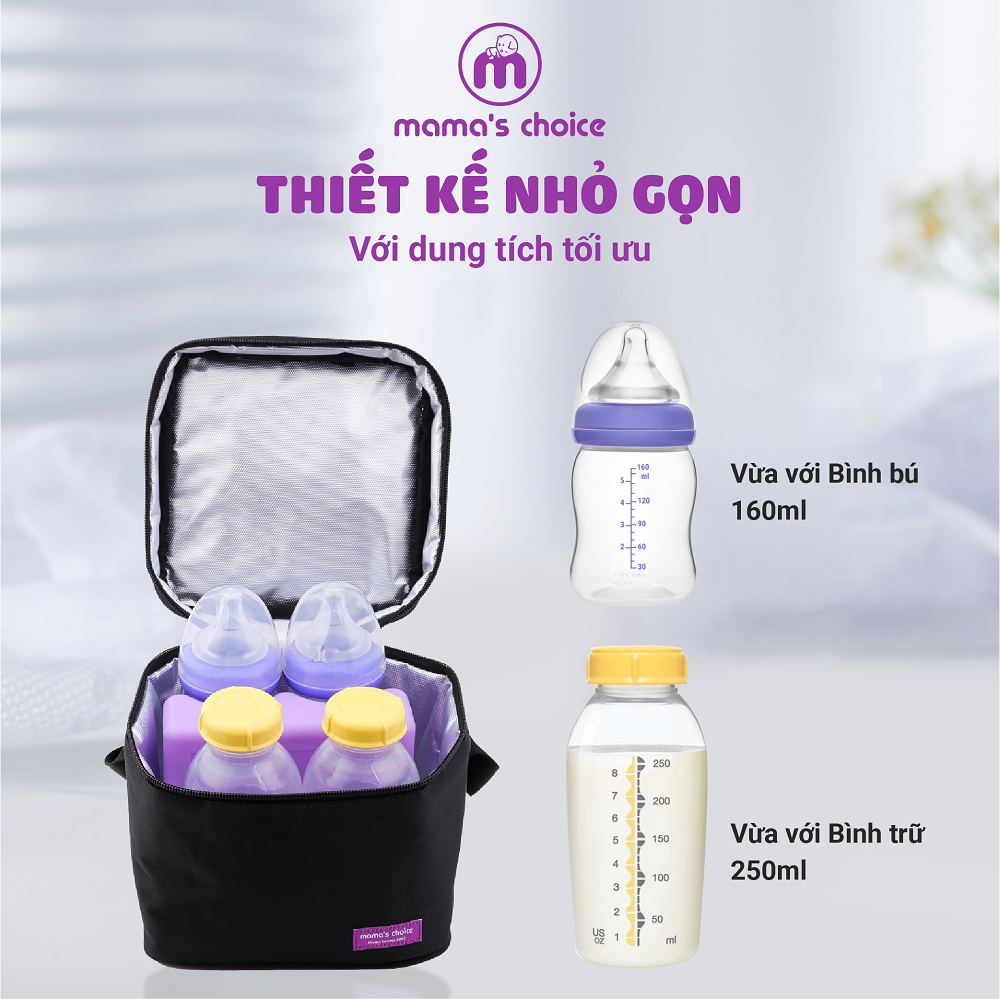 Túi Đá Khô Trữ Sữa Mama’s Choice, Bảo Quản Lạnh Sữa Mẹ Đến 14 Giờ, Giữ Nhiệt Bình Sữa, Đựng và Giữ Ấm Đồ Ăn Cho Mẹ &amp; Bé