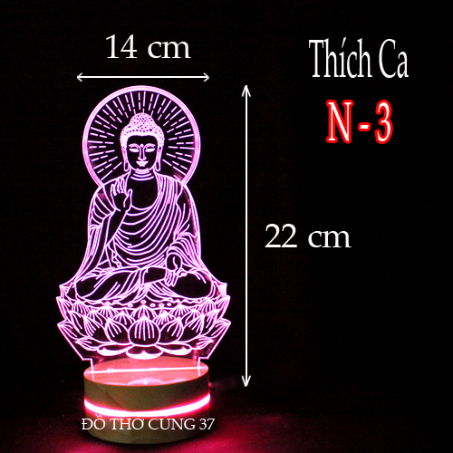 Đèn led 3D hình phật