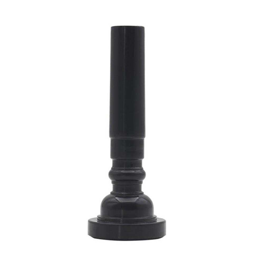 Sunnimix Kèm Túi Nhựa ABS Hành Quân Kỵ Binh Kèn Mouthpiecesfor Trumpeters Sinh Viên, Đen