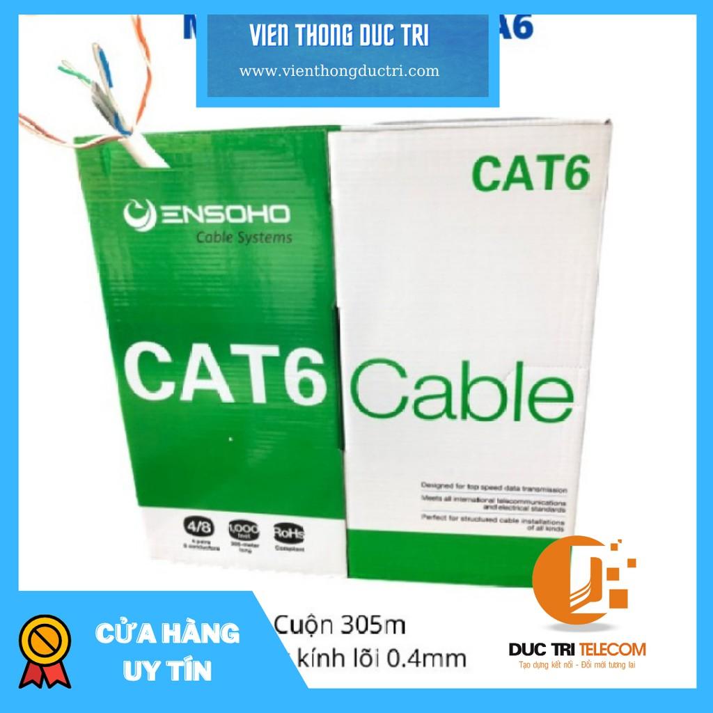 Dây Mạng Lan CAT6 UTP ENSOHO có bấm 2 đầu, (Dây internet lõi nhựa chống đứt) - Hàng Chính Hãng