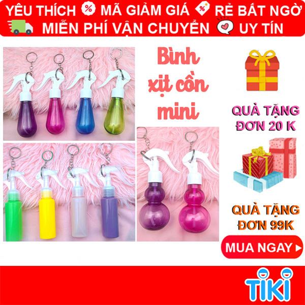 Chai xịt khuẩn mini có móc khóa, bình xịt cồn móc khóa nhỏ gọn tiện lợi