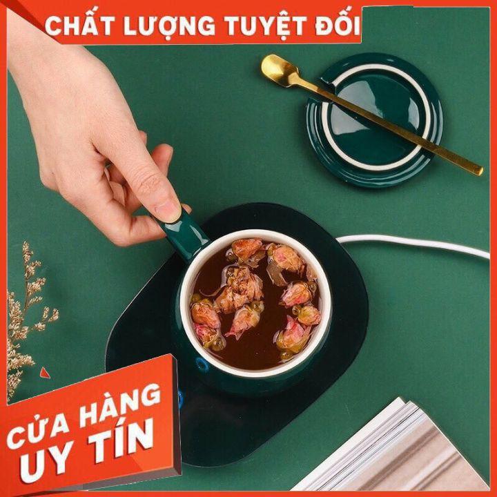 Bộ Máy Làm Hâm Nóng Sữa Đồ Uống Tiện Lợi Kèm Cốc Sứ Lucky Phong Cách Hoàng Gia Siêu Sang