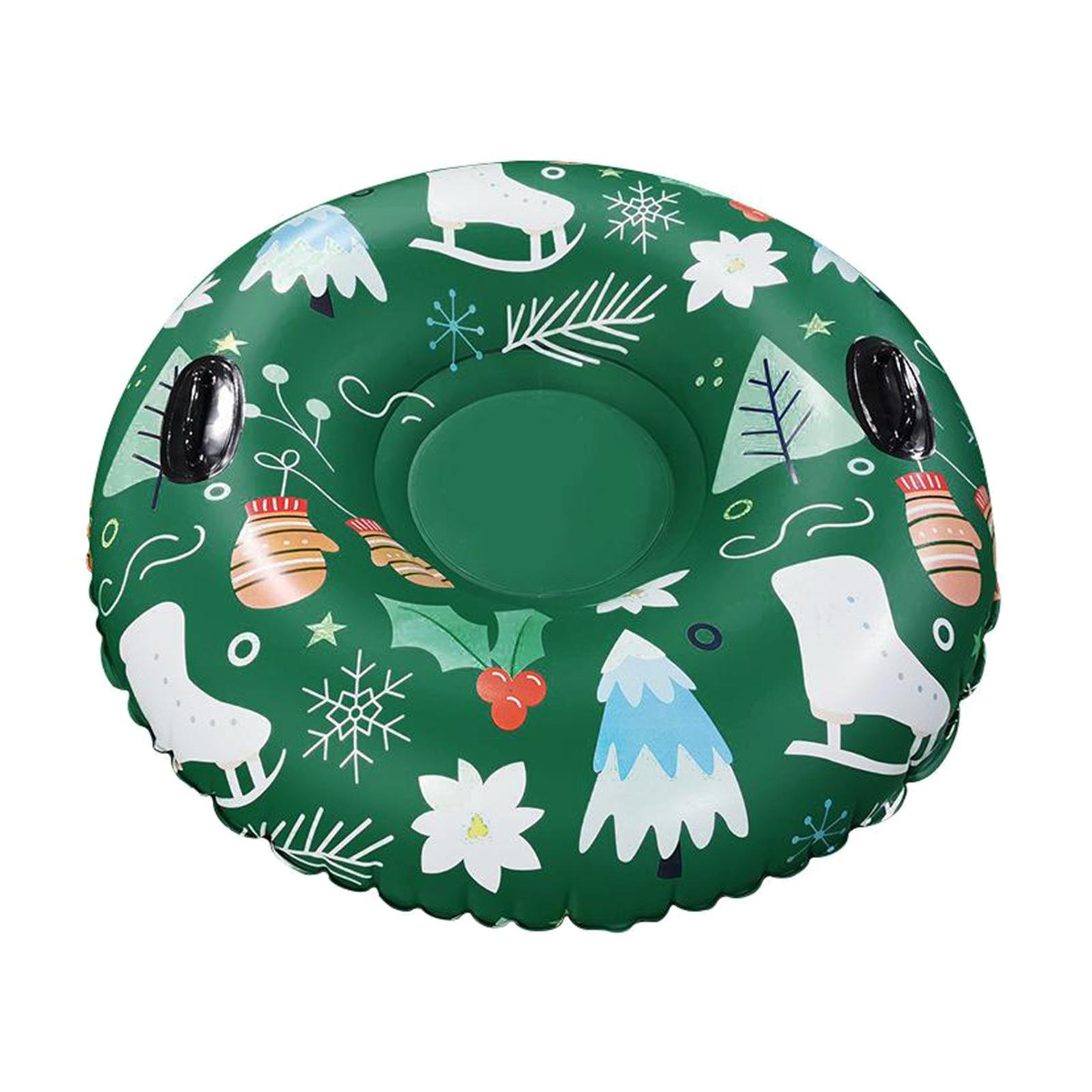 Portable Inflatable Snow Tube 47'' Diameter Sled Heavy Duty Snow Sledding Tube