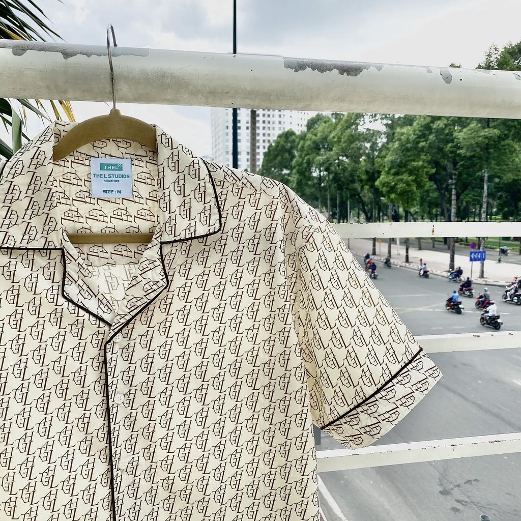 THELSTUDIOS - Áo sơ mi cộc tay MONOGRAM