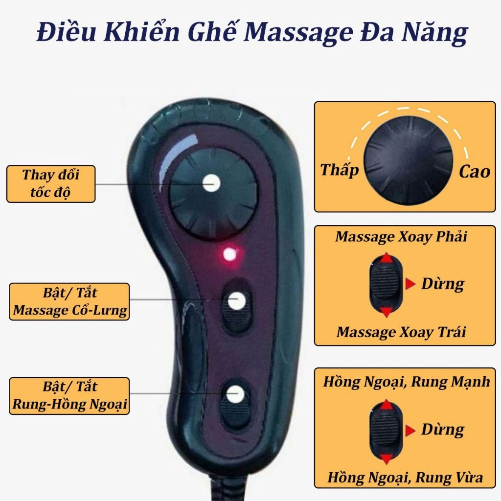 Hình ảnh [Tặng Máy Massage Chân] Ghế Massage Toàn Thân Cao Cấp Dành Gia Đình Đệm Ghế Mát Xa Toàn Thân Chuyên Sâu Hồng Ngoại Công Suất Mạnh Thư Giãn Giảm Đau Mỏi Stress Hiệu Quả - Hàng Chính Hãng