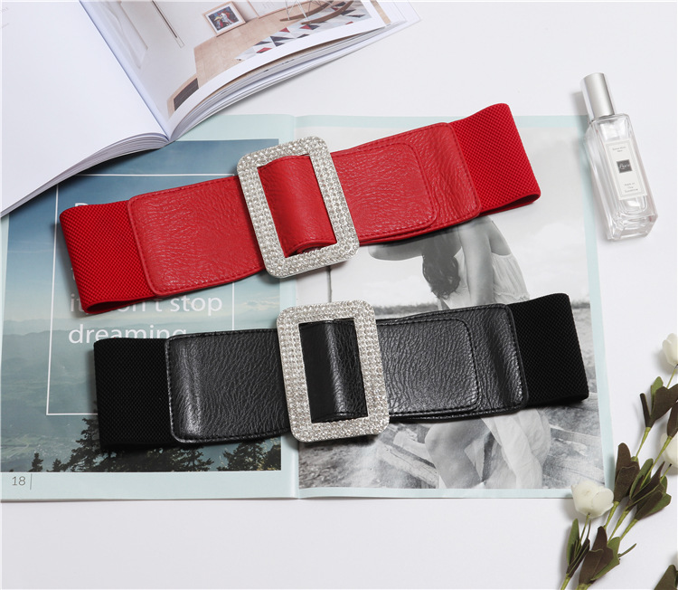 Đai váy Belt Mặt vuông đá bản to 7.5cm