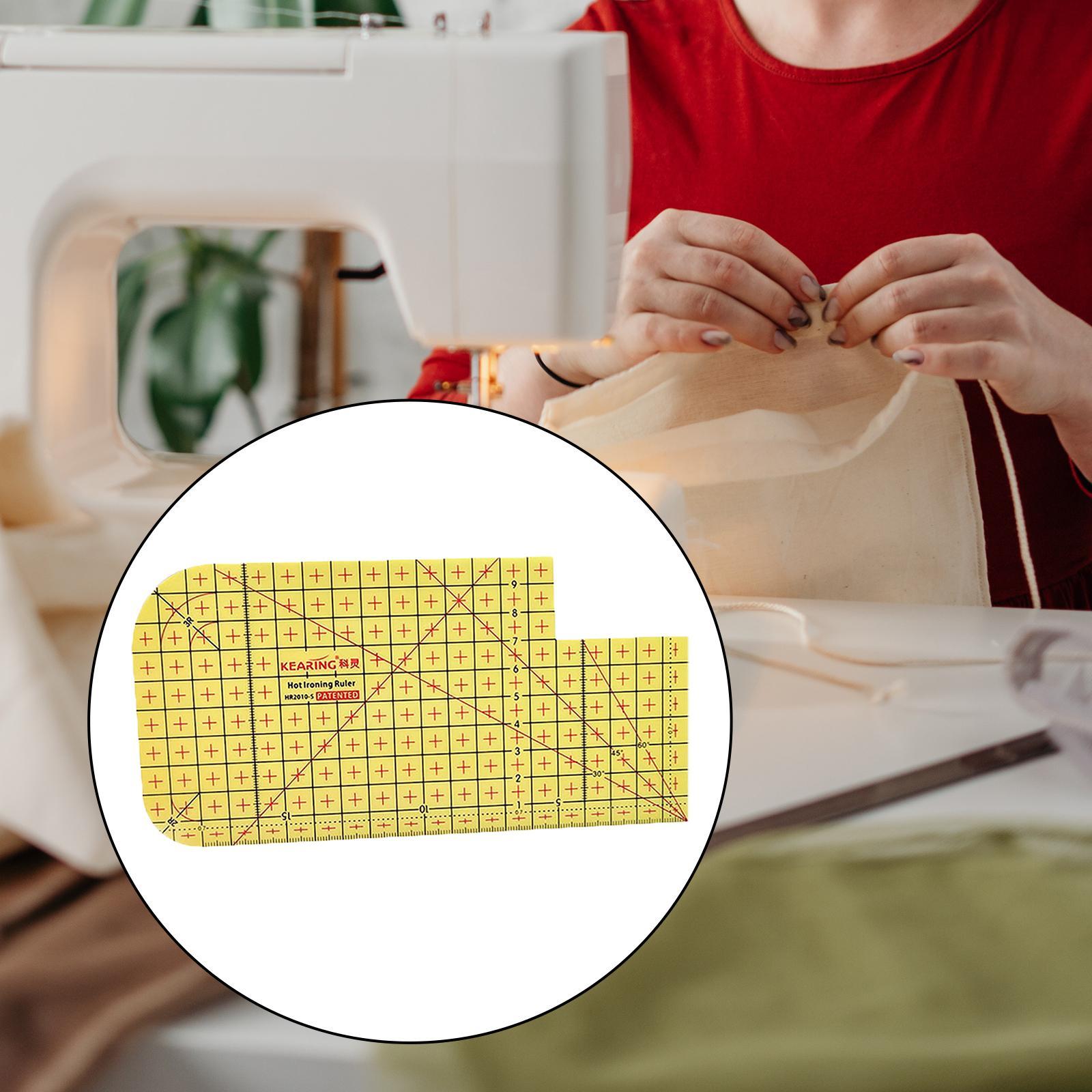 Plastic Hot Hemmer Ruler, Ironing Ruler Hot Ironing Measuring Ruler for Clothing Making